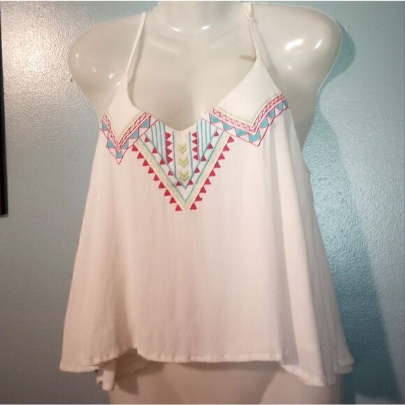 - May & July embroidered boho crop top with adjustable shoulder straps - Picture 1 of 9